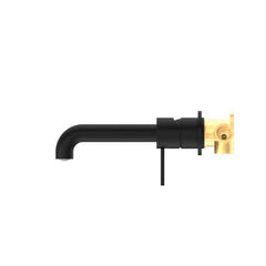 Mecca Wall Basin Mixer Combination Seperate Plate - Matte Black