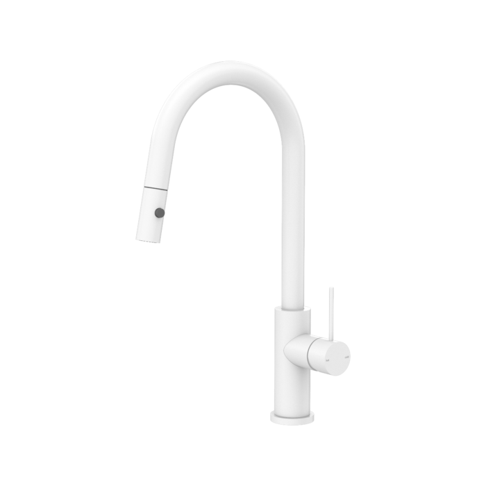 Mecca Pull Out Vegie Spray Sink Mixer - Chrome, Matte Black, Brushed Nickel, Gun Metal Grey, Brushed Gold, Brushed Bronze, Matte White