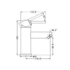 Dolce Straight Basin Mixer - Brushed Nickel