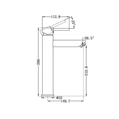 Dolce Straight Tall Basin Mixer - Brushed Nickel