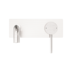 Dolce Angled Wall Basin Mixer - Brushed Nickel
