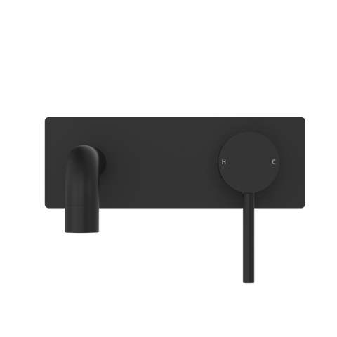 Dolce Angled Wall Basin Mixer - Matte Black