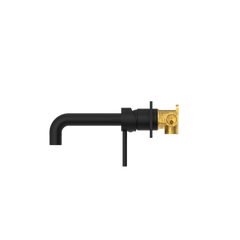 Dolce Angled Wall Basin Mixer - Matte Black