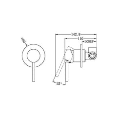 Dolce Shower Mixer - Brushed Nickel