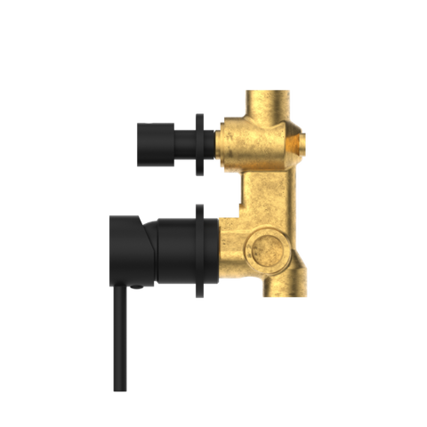 Dolce Seperate Plate Shower Mixer W/ Divertor - Matte Black