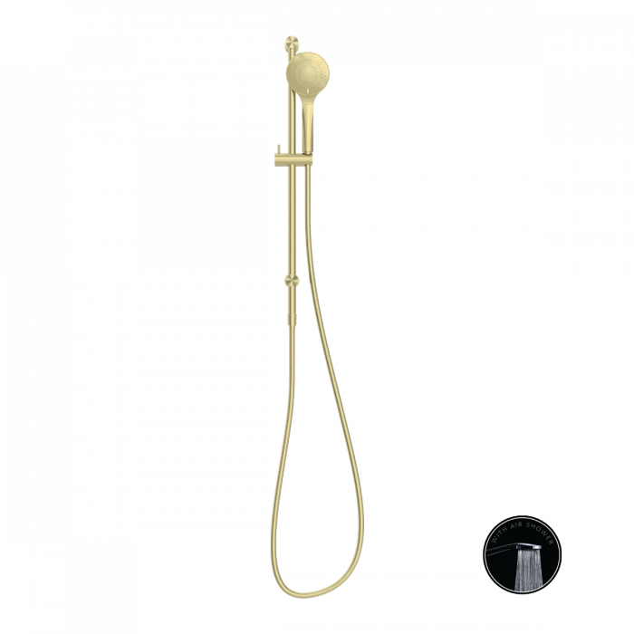 Nero Opal 3 Function Rail Shower w/ Air Shower Brushed Gold