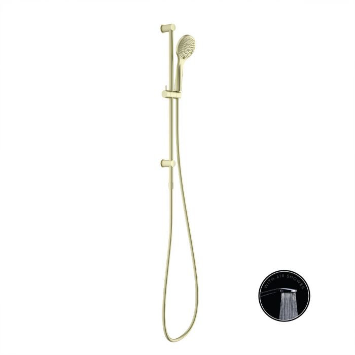 Nero Opal 3 Function Rail Shower w/ Air Shower Brushed Gold