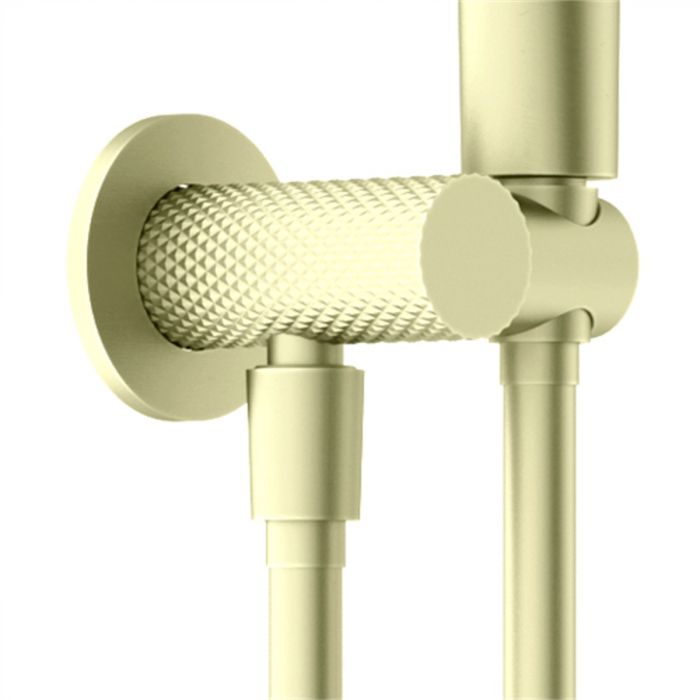 Nero Opal Shower on Bracket - Brushed Gold