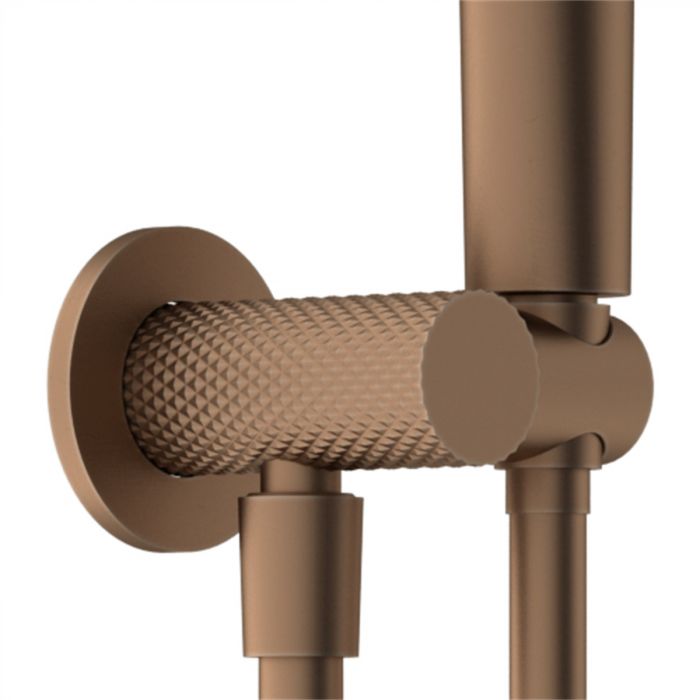 Nero Opal Shower on Bracket - Brushed Bronze