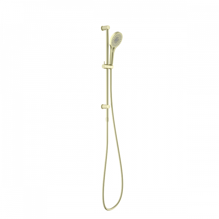 Nero Opal Shower and Rail Brushed Gold Finish - Top Inlet