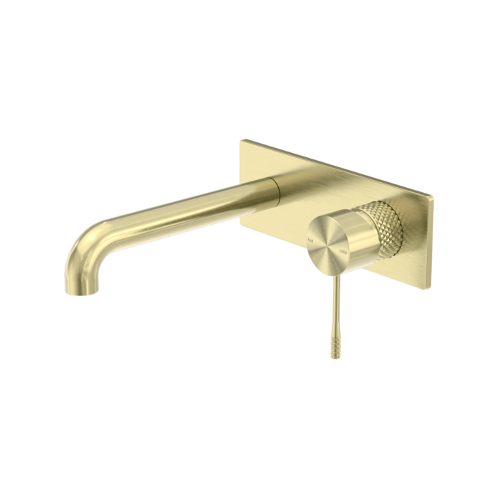 Opal Wall Basin Mixer Brushed Gold