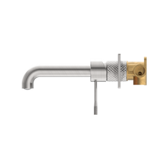 Opal Wall Basin Mixer Brushed Nickel