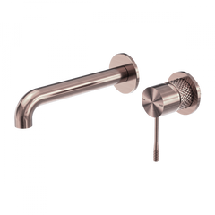 Opal Wall Basin Mixer Brushed Bronze (Seperate Back Plate)