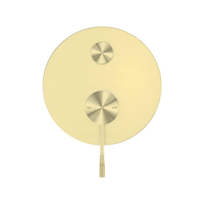 Opal Wall Shower Bath Mixer W/Divertor Brushed Gold