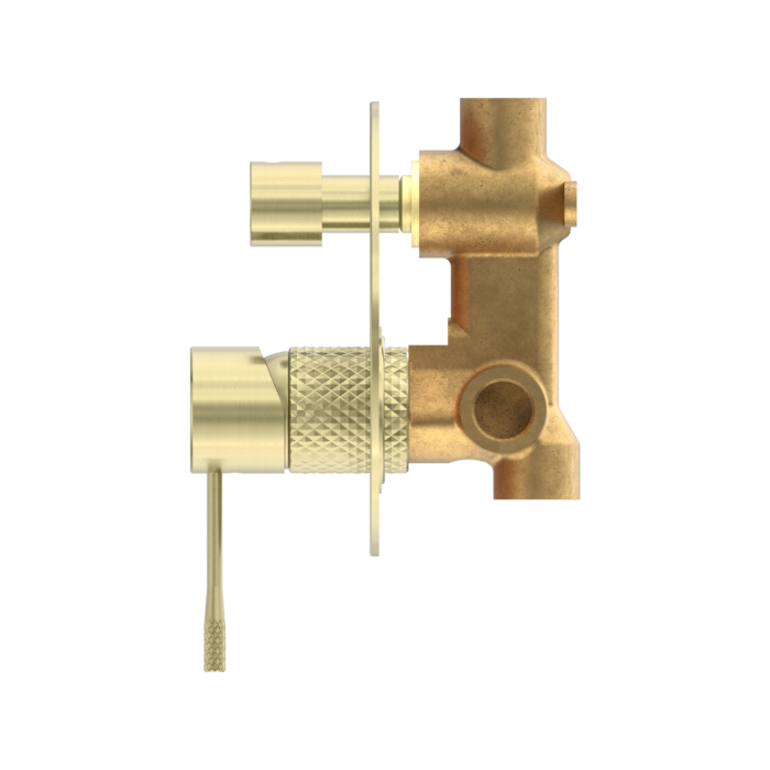 Opal Wall Shower Bath Mixer W/Divertor Brushed Gold