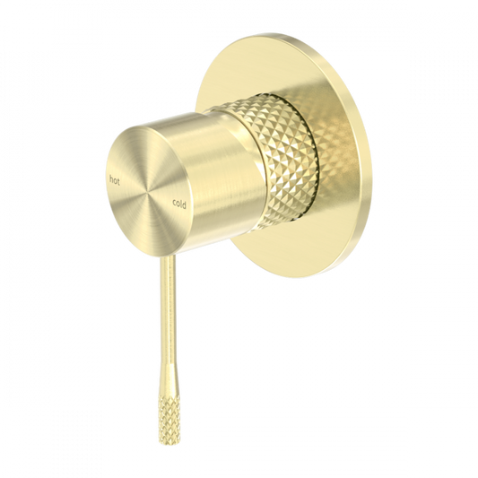 Opal Wall Shower Bath Mixer Brushed Gold