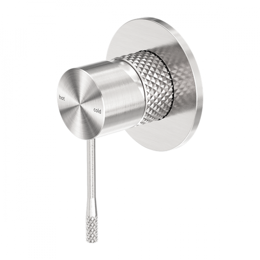 Opal Wall Shower Bath Mixer Brushed Nickel