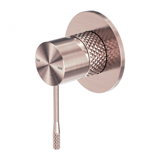 Opal Wall Shower Bath Mixer Brushed Bronze