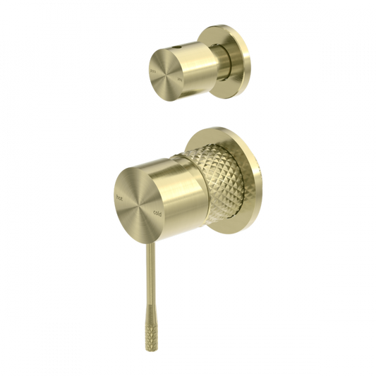 Opal Wall Shower Bath Mixer W/Divertor (Less Plate) Brushed Gold