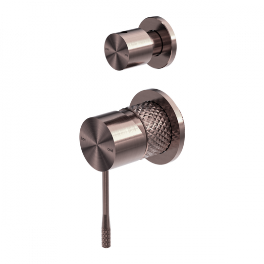 Opal Wall Shower Bath Mixer W/Divertor (Less Plate) Brushed Bronze