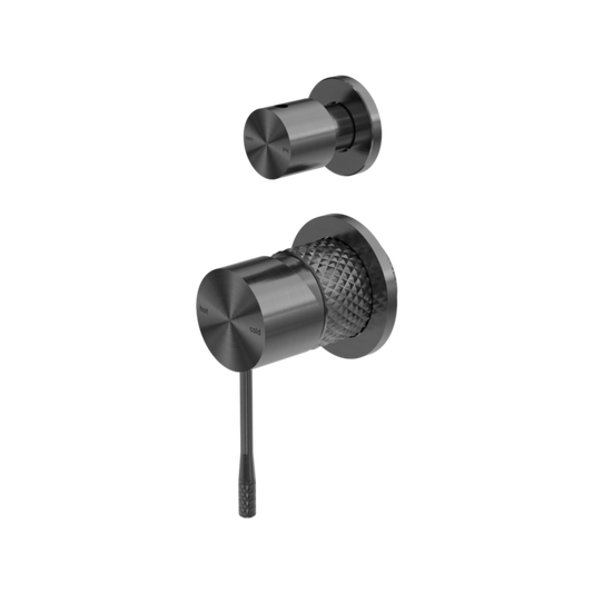 Opal Wall Shower Bath Mixer W/Divertor (Less Plate) Graphite