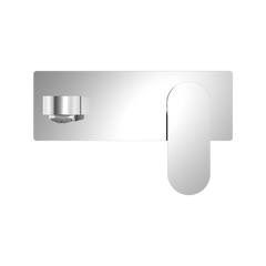 Nero Ecco Wall Combination Basin Mixer - Chrome