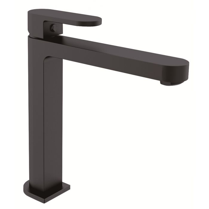 Nero Ecco Tall Basin Mixer - Matte Black