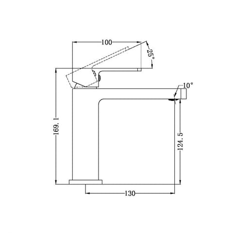Celia Straight Basin Mixer - Brushed Nickel