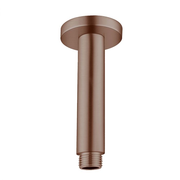Nero Round Ceiling Arm 150mm long - Brushed Bronze