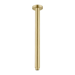 Nero Round Ceiling Arm 300mm long - Brushed Gold