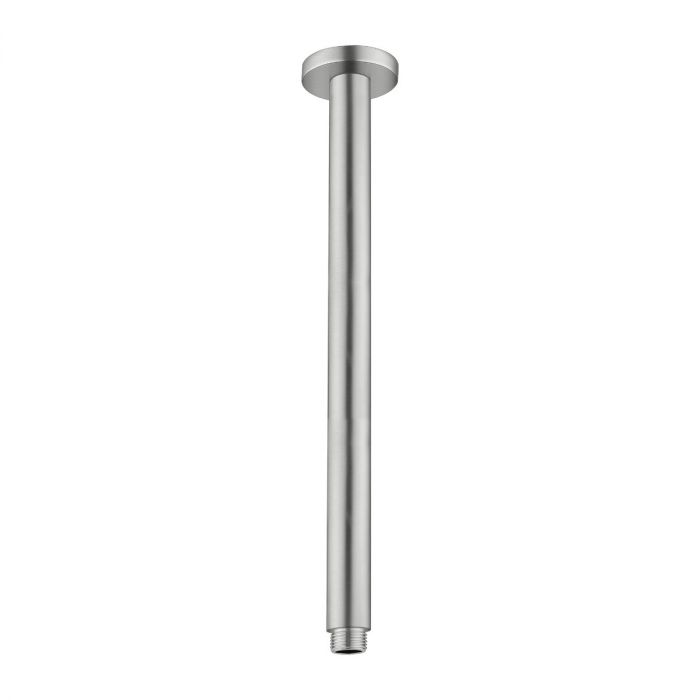 Nero Round Ceiling Arm 300mm long - Brushed Nickel