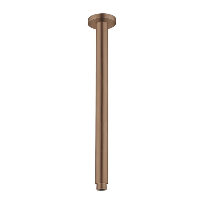 Nero Round Ceiling Arm 300mm long - Brushed Bronze