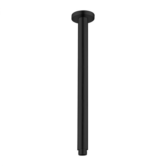 Nero Round Ceiling Arm 300mm long - Matte Black