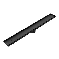 Nero 900mm Tile Insert V Channel Floor Grate 89mm Outlet - Matte Black