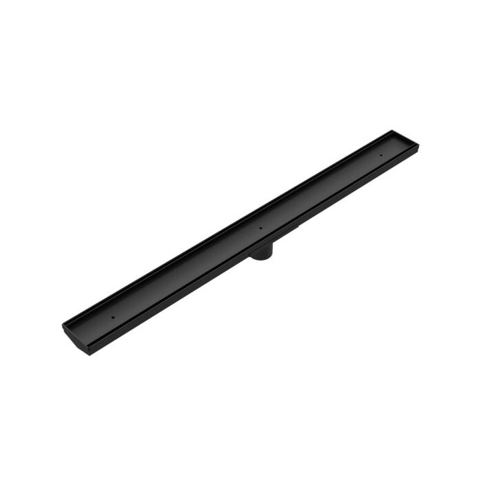Nero 900mm Tile Insert V Channel Floor Grate 50mm Outlet - Matte Black