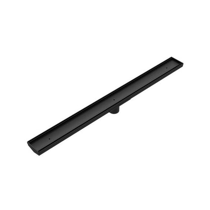 Nero 900mm Tile Insert V Channel Floor Grate 50mm Outlet - Matte Black