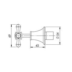 Phoenix Nostalgia Cross Handle Wall Tap Assemblies