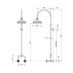 Phoenix Nostalgia Exposed Shower Set Chrome