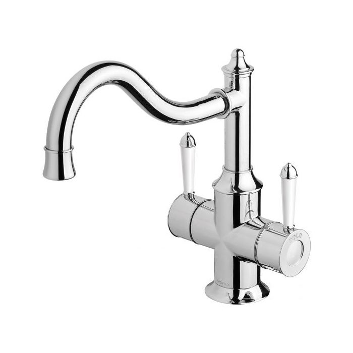 Phoenix Nostalgia Twin Handle Sink Mixer 230mm Shepherds Crook