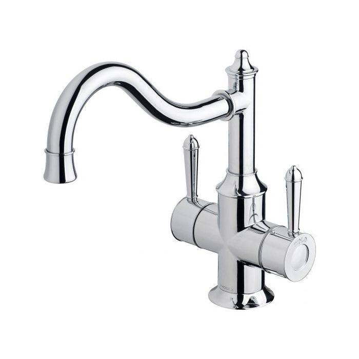 Phoenix Nostalgia Twin Handle Sink Mixer 230mm Shepherds Crook