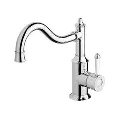 Phoenix Nostalgia 220mm Shepherds Crook Sink Mixer - Chrome, Chrome/White, Brushed Nickel, Antique Black