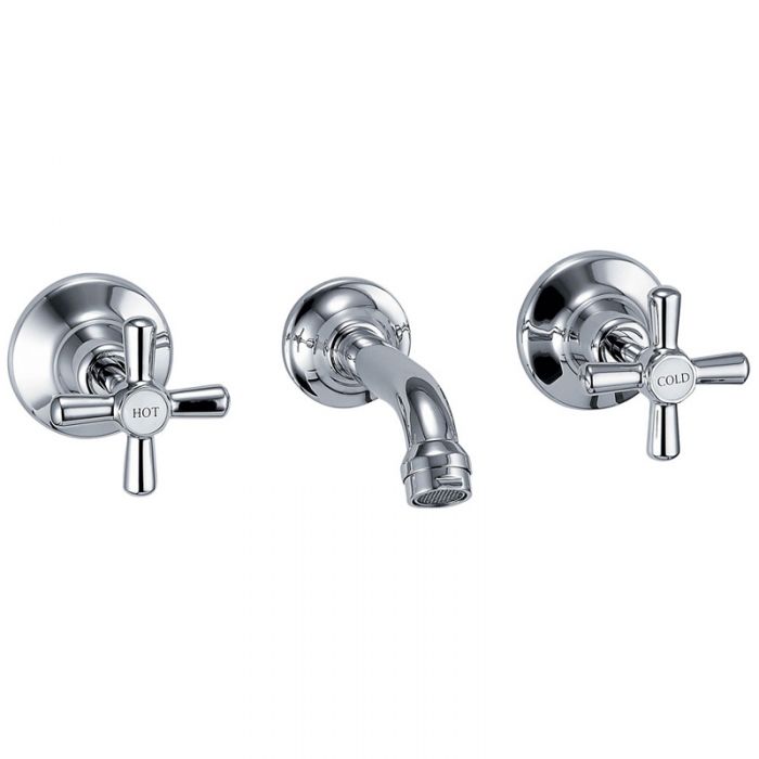 ACL Chrome Cross Handle Bath Set PENZ01