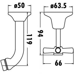 ACL Chrome Cross Handle Bath Set PENZ01