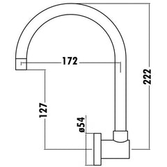 Acl LNZ06 Gooseneck Sink Swivel Spout Outlet