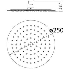 Acl Dove 250mm Round SS Shower Head