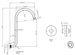ACL Clasico High Rise Shower Arm - Brushed Nickel
