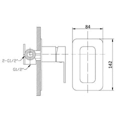 Acl Nova Shower Bath Mixer