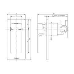 Phoenix Radii Shower / Bath Mixer