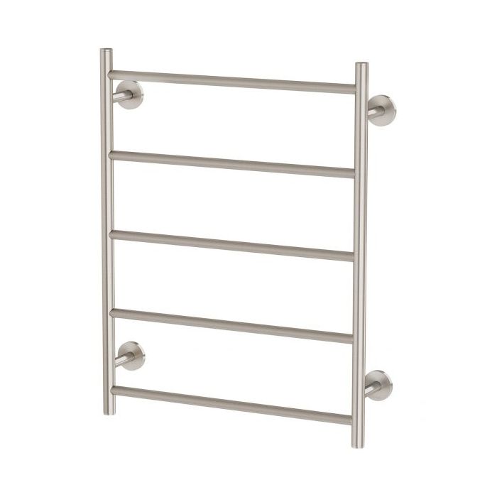 Phoenix Radii Towel Ladder 550 x 740mm Round Plate - Brushed Nickel