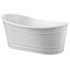 BelBagno 1676mm Ritz Stone Freestanding Bath White